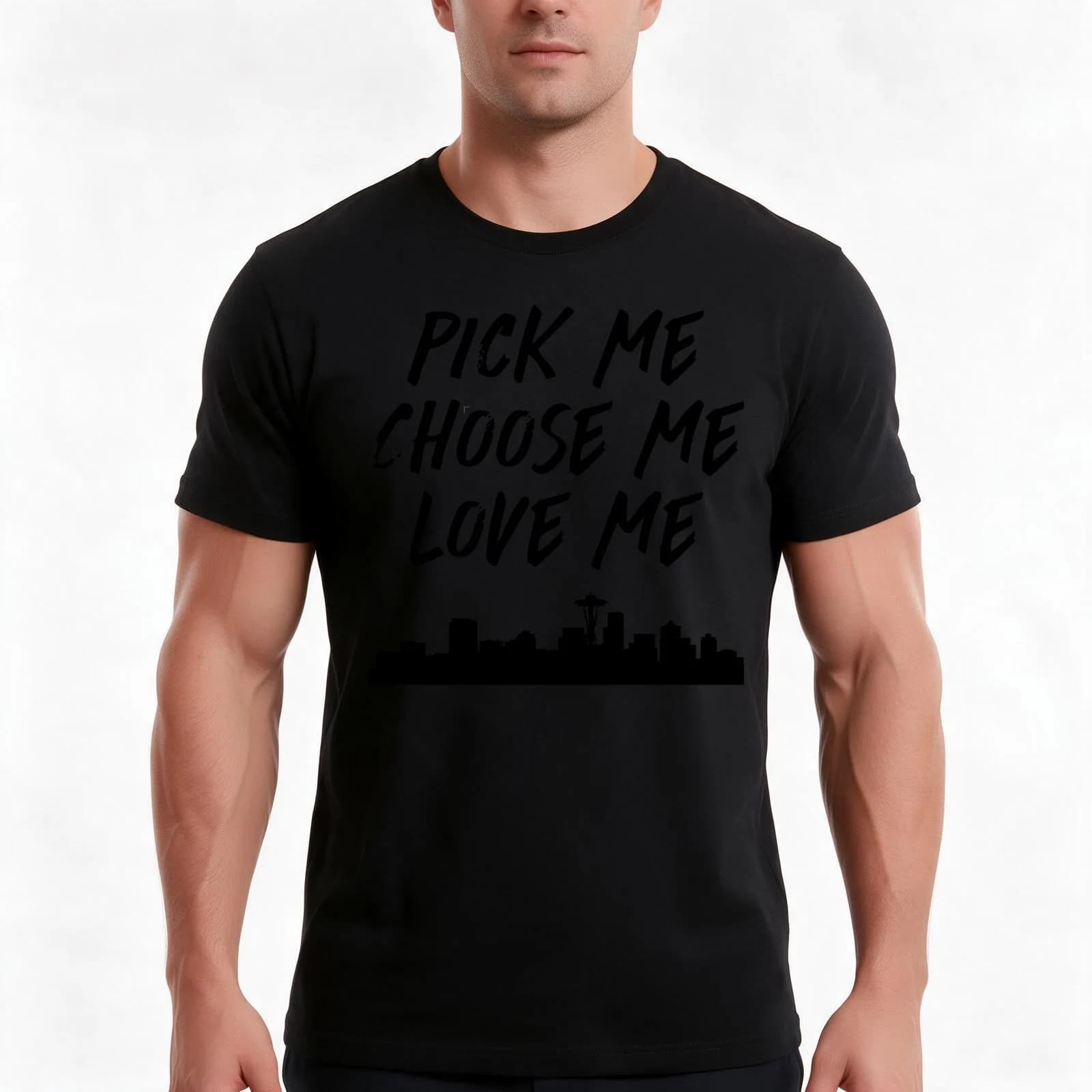 Pick Me Choose Me Love Me T-Shirt, Summer Casual Cotton Tee, Oversized Streetwear Tops, Vintage Graphic Print, Unisex Men Women