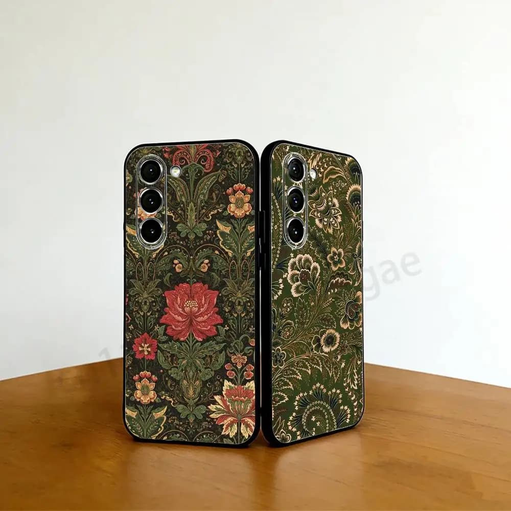 Persian Carpet Floral Pattern Phone Case For Samsung GalaxyA53,51,72,73,31,30,42 Soft Silicone Phone Protective Case