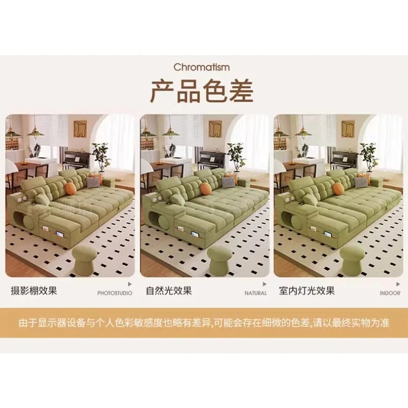 DSA cotton and linen sofa living room small apartment cream wind fabric folding dual-purpose sofa bed