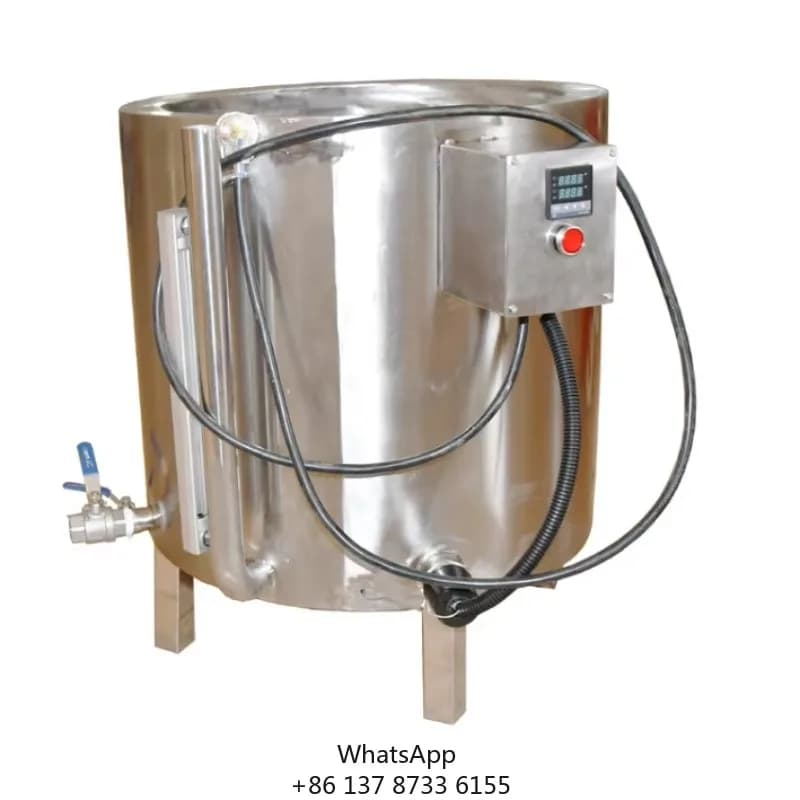 304 30L Stainless Steel Double Layer Wax Melting Tank With Mixer And Heater For Candle Wax Cosmetic Production