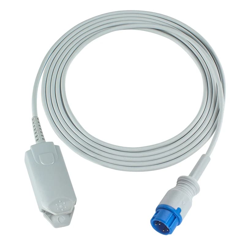 512FH Adult Finger Clip SpO2 Sensor 7p 3.0m Compatible with Ben eviews T5 T8