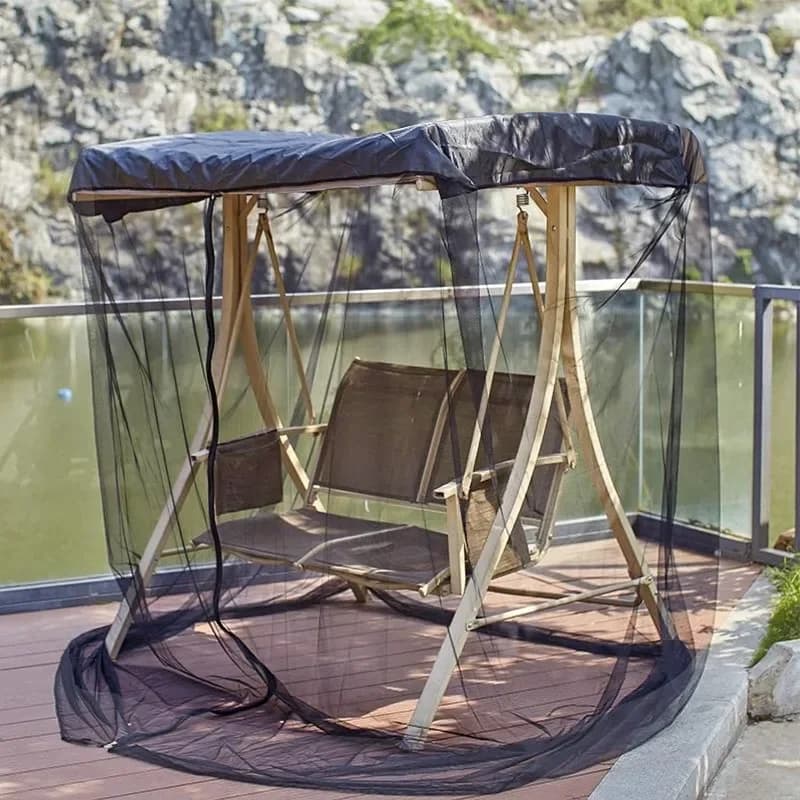 Terrace mosquito net, waterproof tent, outdoor courtyard rocking chair swing insect cover