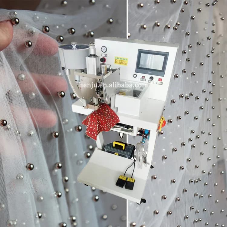 Widely Used Pearl Fixing Machine Pearl Nail Riveting Machine for Clothes Garment Leather Shoes Accessories