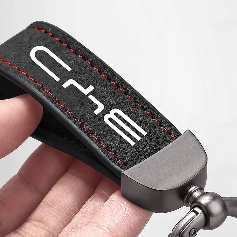 Suede‑Texture Car Keychain Key Ring Pendant For BYD Atto 3 Seal Dolphin Han Tang Song Yuan Anti‑Lost Key Decoration Auto Interio