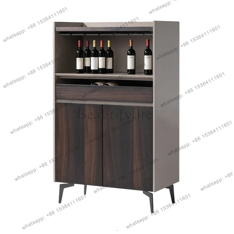 Modern minimalist double-door wine cabinet living room luxury Italian minimalist dining side wine cabinet
