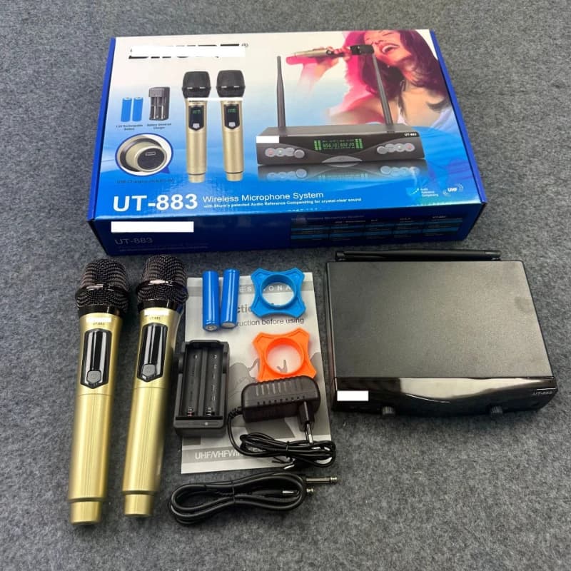 Wireless microphone UT-883 dual-to-one handheld outdoor live KTV performance wireless microphone