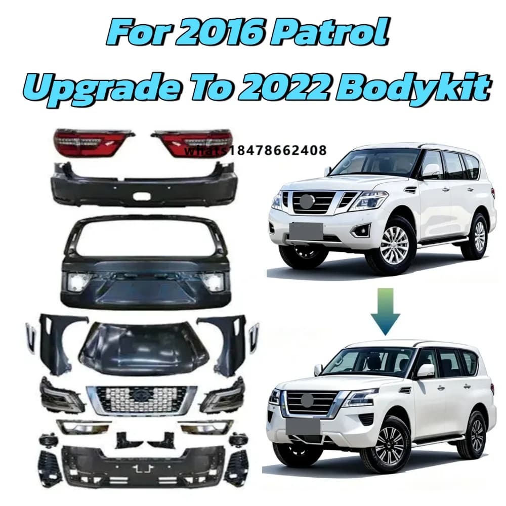 Full Body Conversion Kit Fits for Y62 2010-2019 Upgrade to 2020-2024 Style Facelift Kit with Hood Fender Trunk LE