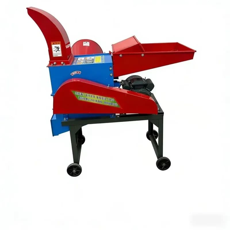 New Electric Engine Farming Grass Straw Chopper Machine Maize Mill Chaff Cutter Grinder Stainless Steel 600kg/h High 220V