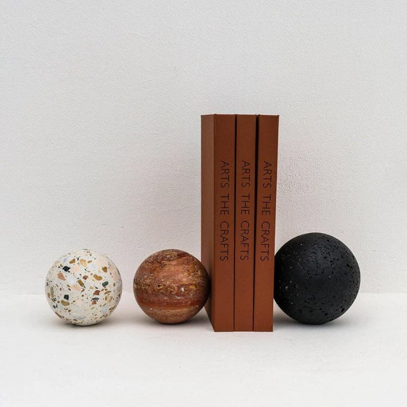 Dnnni marble ball ornament high-end home model room hotel homestay decoration desktop study cabinet