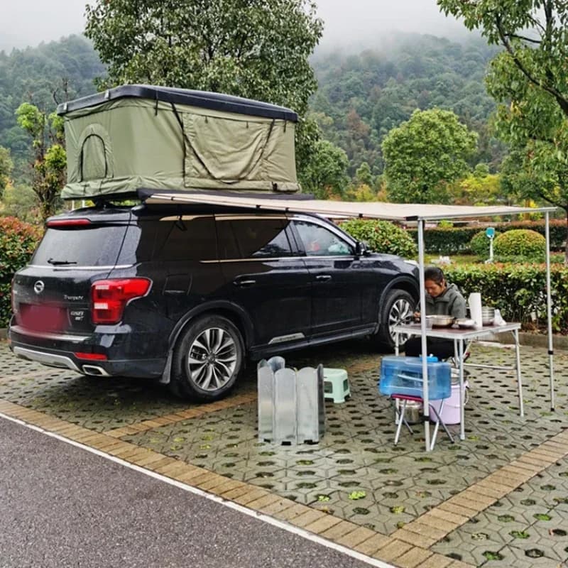 Car Roof Tent Room Bed Automatic Self-Driving Travel Hard Shell Outdoor Skylight in and out Double Car SUV