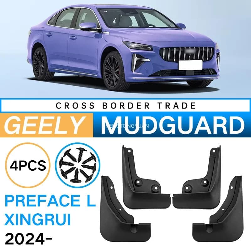 4X Mudguards For Geely Preface L Xingrui 2024 Splash Guard Mud Flaps Mudflap Fender Cover Protector Front Rear