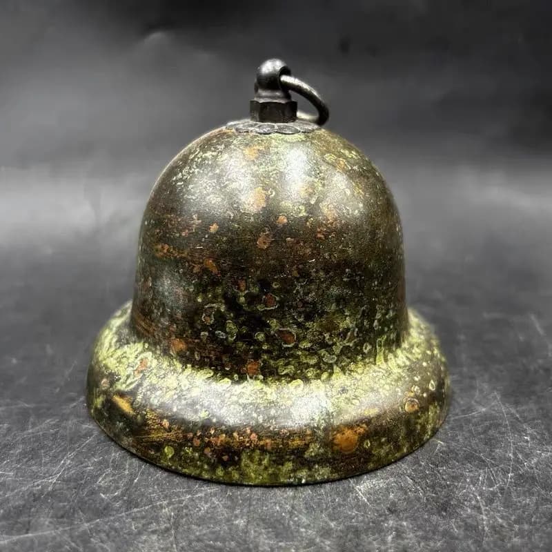 Antique miscellaneous items, bells, handmade copper bells, handle pieces, home craft ornaments, shaking will ring