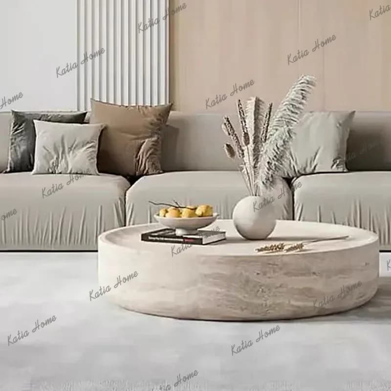 LSUnique Mesas Bajas Living Room Furniture Modern Round Side Table Clear Japanese Industrial Simple Cute Space Saving  Table