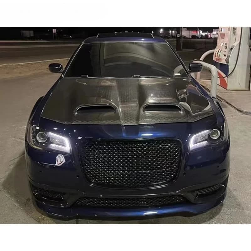300C Carbon Fiber Hood for 2011-2021 Chrysler 300C Modified MBJ Carbon Fiber Hood