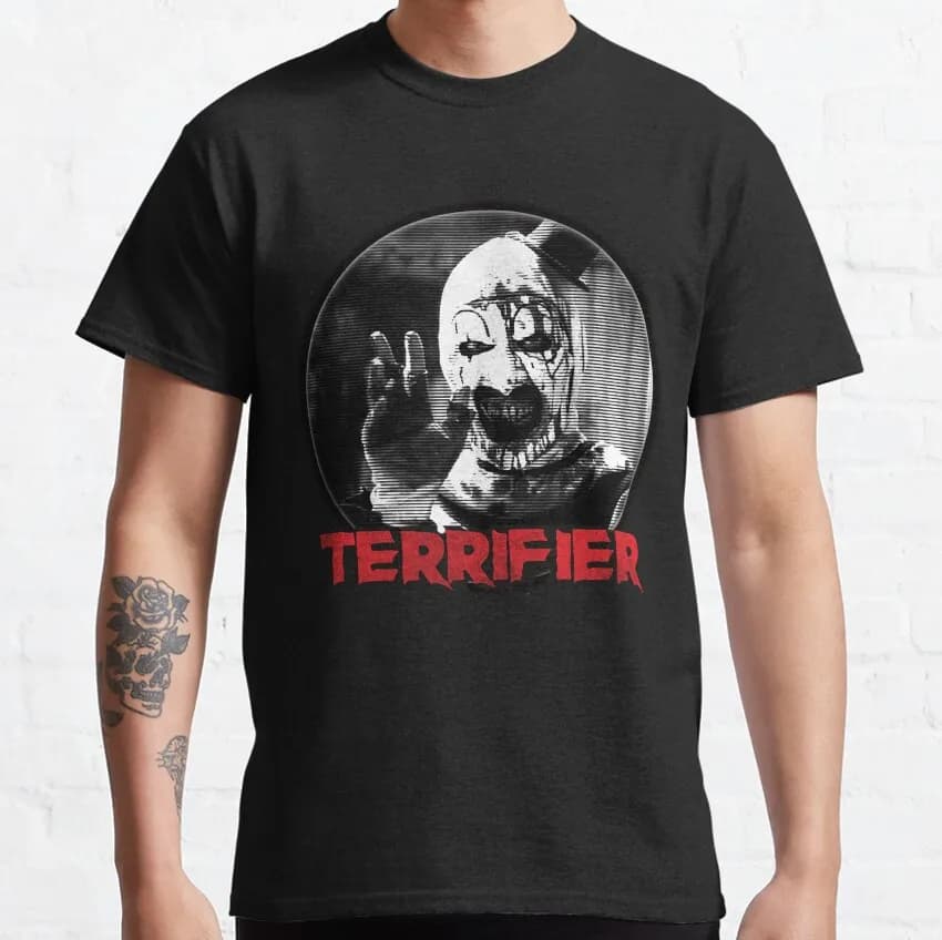 Art the Clown Terrifier Long   Evil smiles Horror movie Scary clown Halloween Film Pure Cotton Clothes Humor Gift Idea T-Shirts