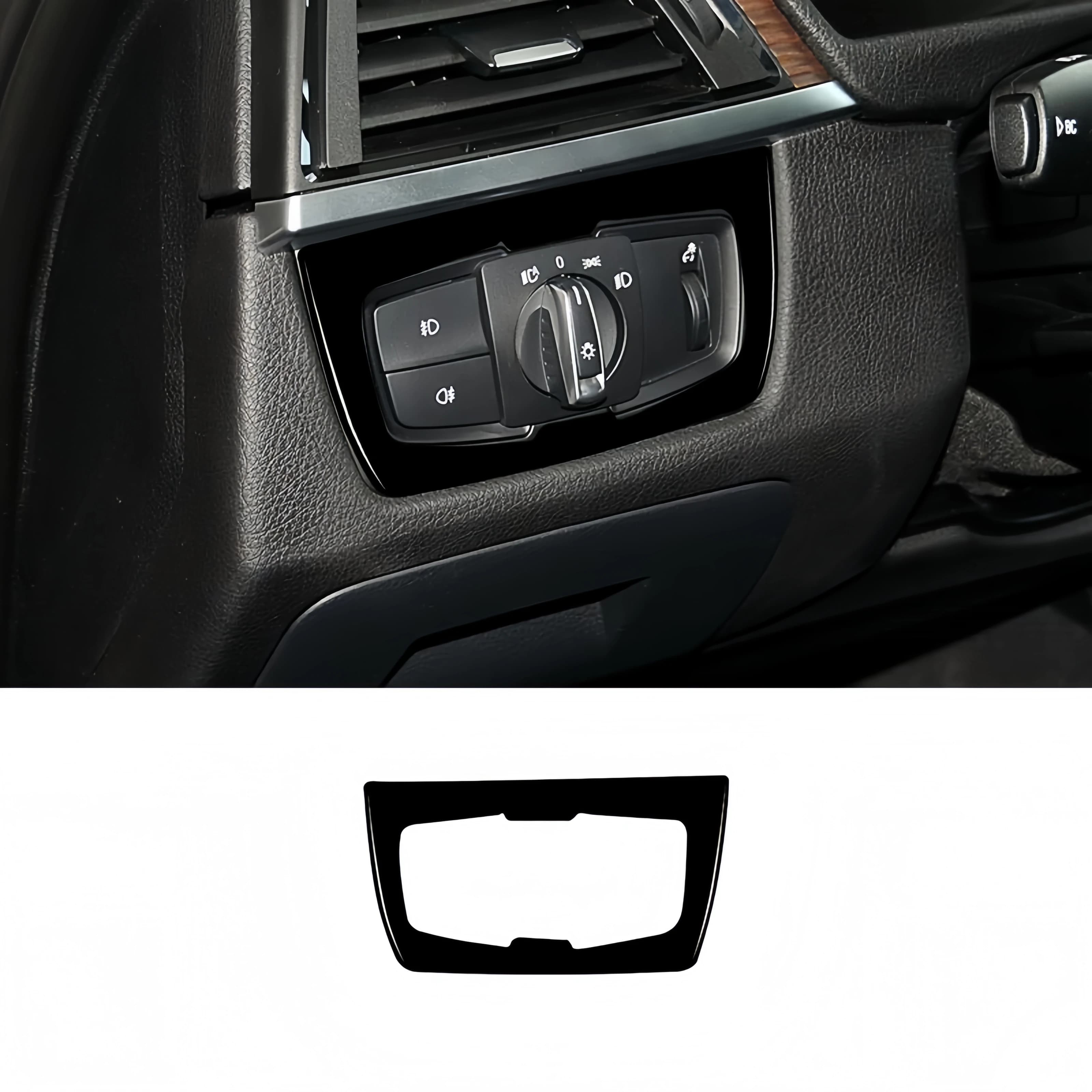 For BMW 3 Series F30 F34 2013-2018 Piano Black Car Interior Headlight Switch Frame Trim Cover Decorative Sticker Auto Zubehör