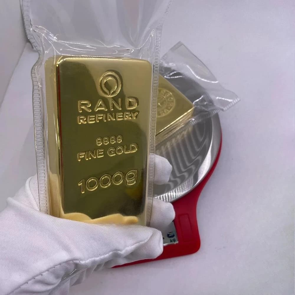 Replica Gold Bar Brass Gold Plated Golden Brick Bullion Bar Paperweight Jewelry Shop Home Decor Gift for Birthday Anniversary