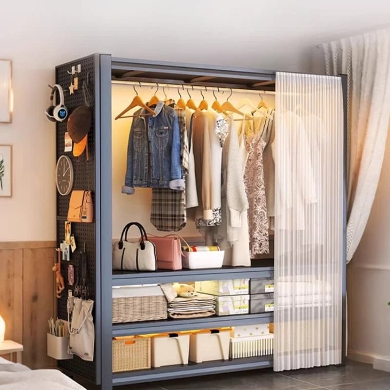 Women Store Clothes Rack Balcony Laundry Umbrella Luxury Black Clothes Rack Kids Living Room Nordic Vintage Hallway Furniture