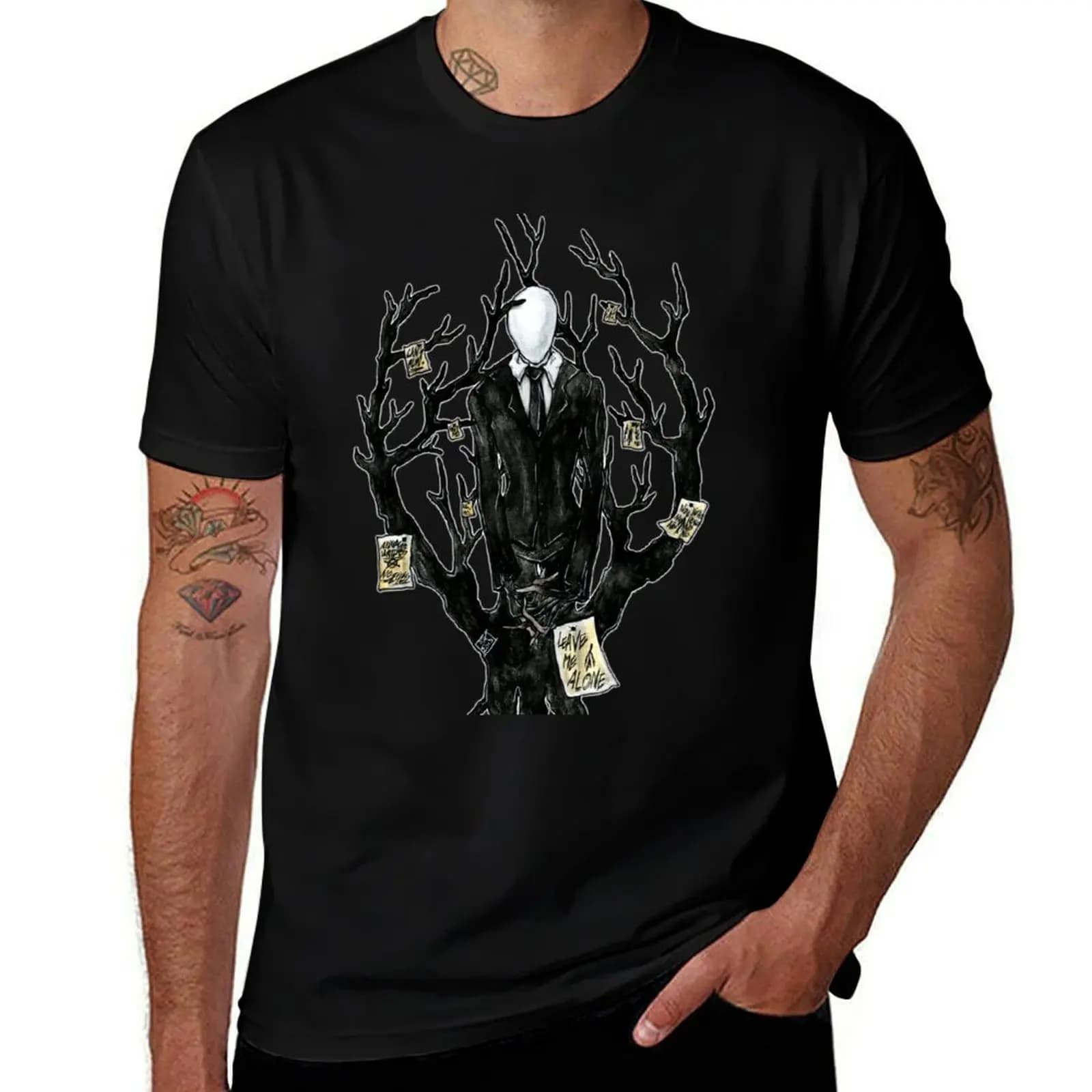 Slenderman III T-Shirt cotton tshirt 100% man graphic t shirt