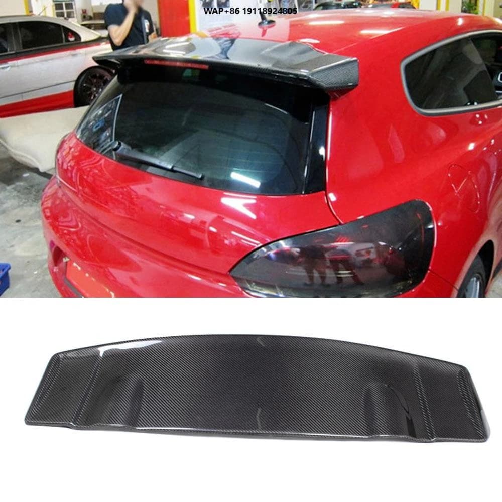 Car Carbon Fiber Lip Rear Roof Tail Spoiler for VW Scirocco