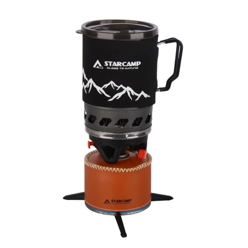 Latest Outdoor Single Backpack Hiking Camping Gas Stove Cooking Utensils Food Tools Windproof Camping Cookware Set
