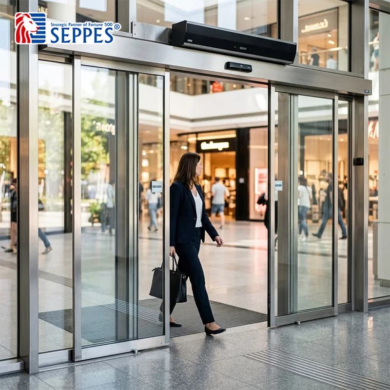 Automatic Sensor Sliding Glass Door - Premium Motorized Glass Entrance System for High-Traffic Commercial Buildings