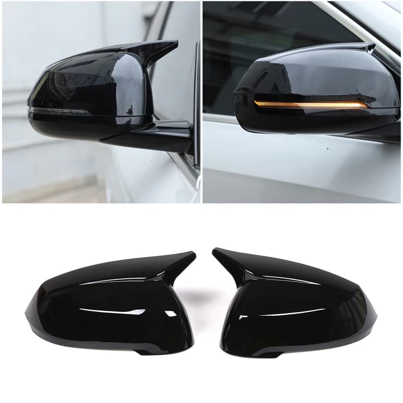 LHD For BMW X1 IX1 X2 IX2 U11 U12 U10 2023 2024 Car Sticker Rearview Side Mirror Cover Wing Cap Exterior Door Case Trim Carbon
