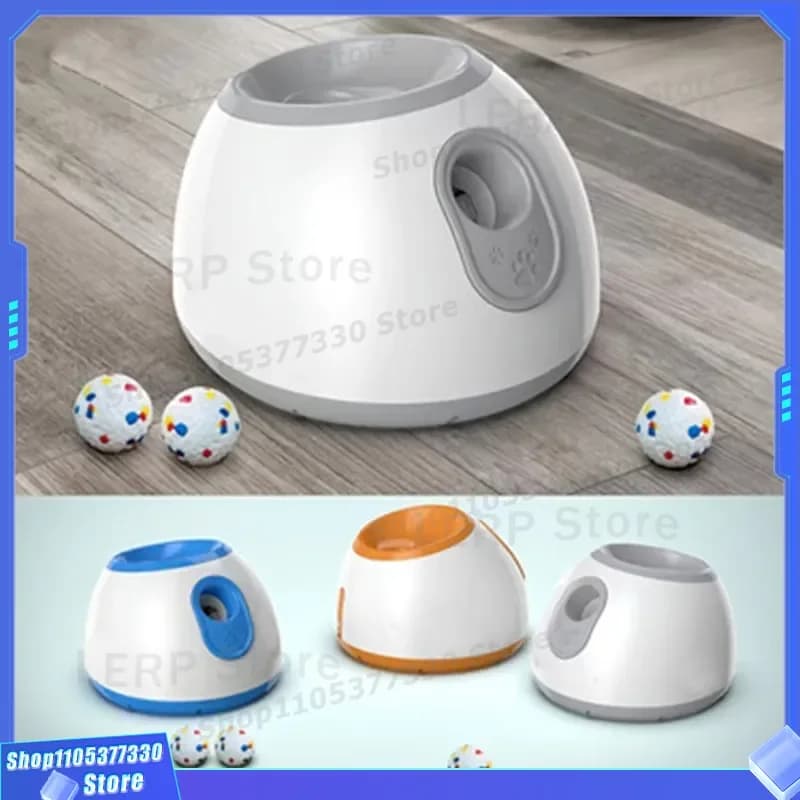 Automatic Dog Ball Launcher Smart Pet Toy Three Speed Adjustable Distance Interactive Tennis Thrower for Small Medium Dogs