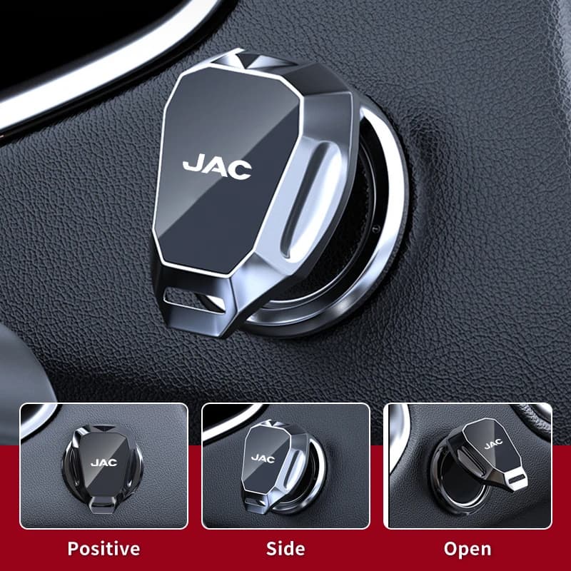 Car One-Touch Start Button Cover Metal Start Case Decor Accessories For JAC Refine J3 J4 J7 JS4 KR1 S2 JS3