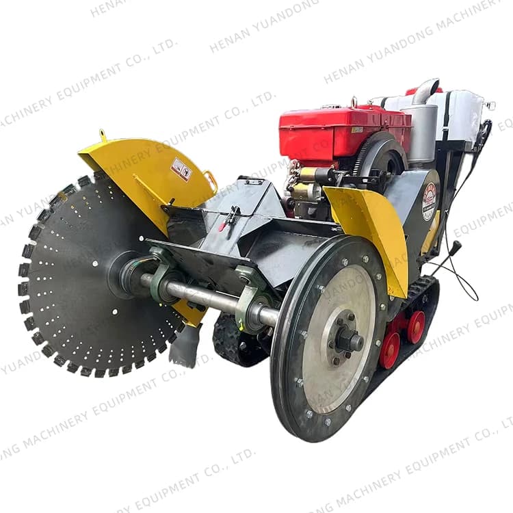 800mm Crawler Double Saw Blades Road Asphalt Cutting Machine Diesel Concrete Cutting Machine