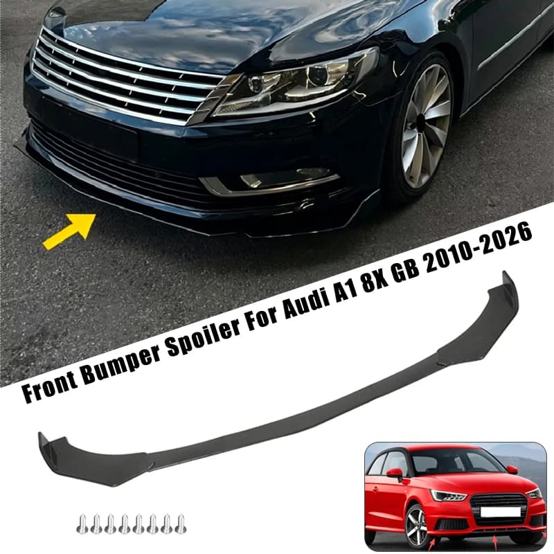 Sport Front Bumper Splitter Spoiler Lip For Audi A1 8X GB 2010-2026 5Pcs Adjustable Sectional Car Exterior Tuning Body Kit