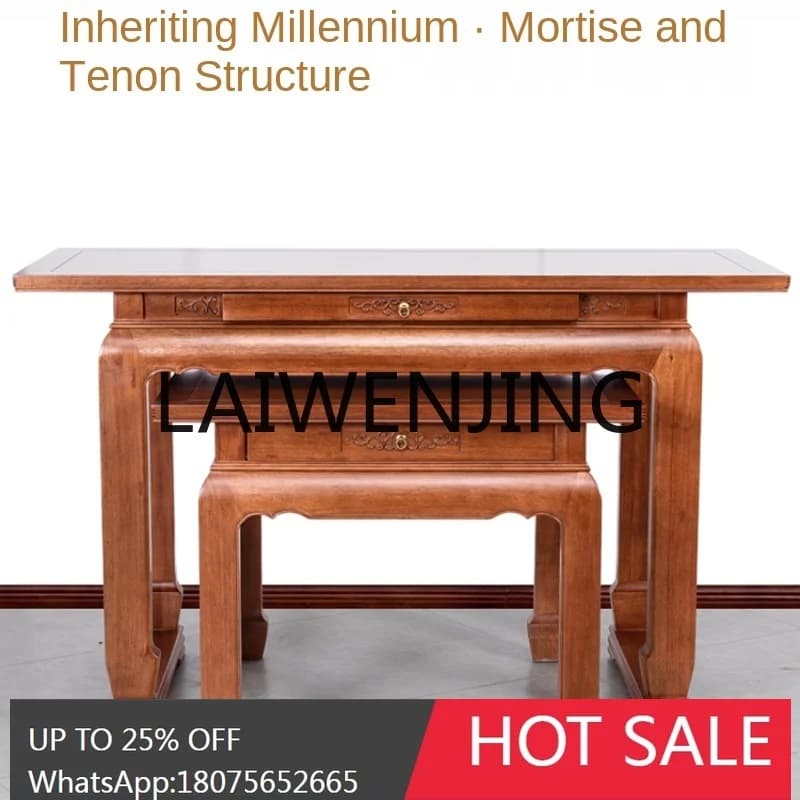 SolidWood Guan Gong Altar Incense Burner Table Household Modern Lig Luxury God of Wealth Living Room Middle Hall Buddha Shrine