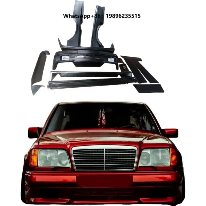W124 Upgrade Body Kit Front Bumper Rear Bumper Side Skirt Fender air Dams Diffusers Wing Side Vent
