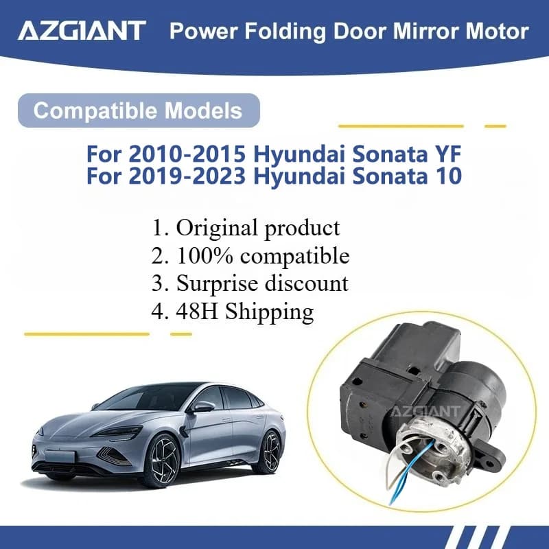 AZGIANT For Hyundai Sonata YF /Sonata 10  Car Wing Mirror Authentic Folding Motor Power Assembly accessoires voiture Auto Fold