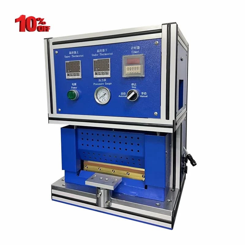 Laboratory Na Pouch Cell Heat Sealer Equipment Top and Side Sealing Machine for Sodium Ion Battery Crimping