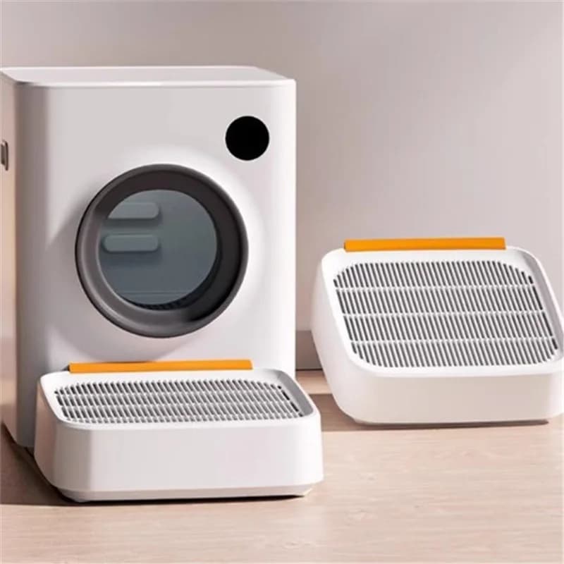 Automatic cat litter box, falling sand pedal sand control box, high-density sand control pad to collect falling