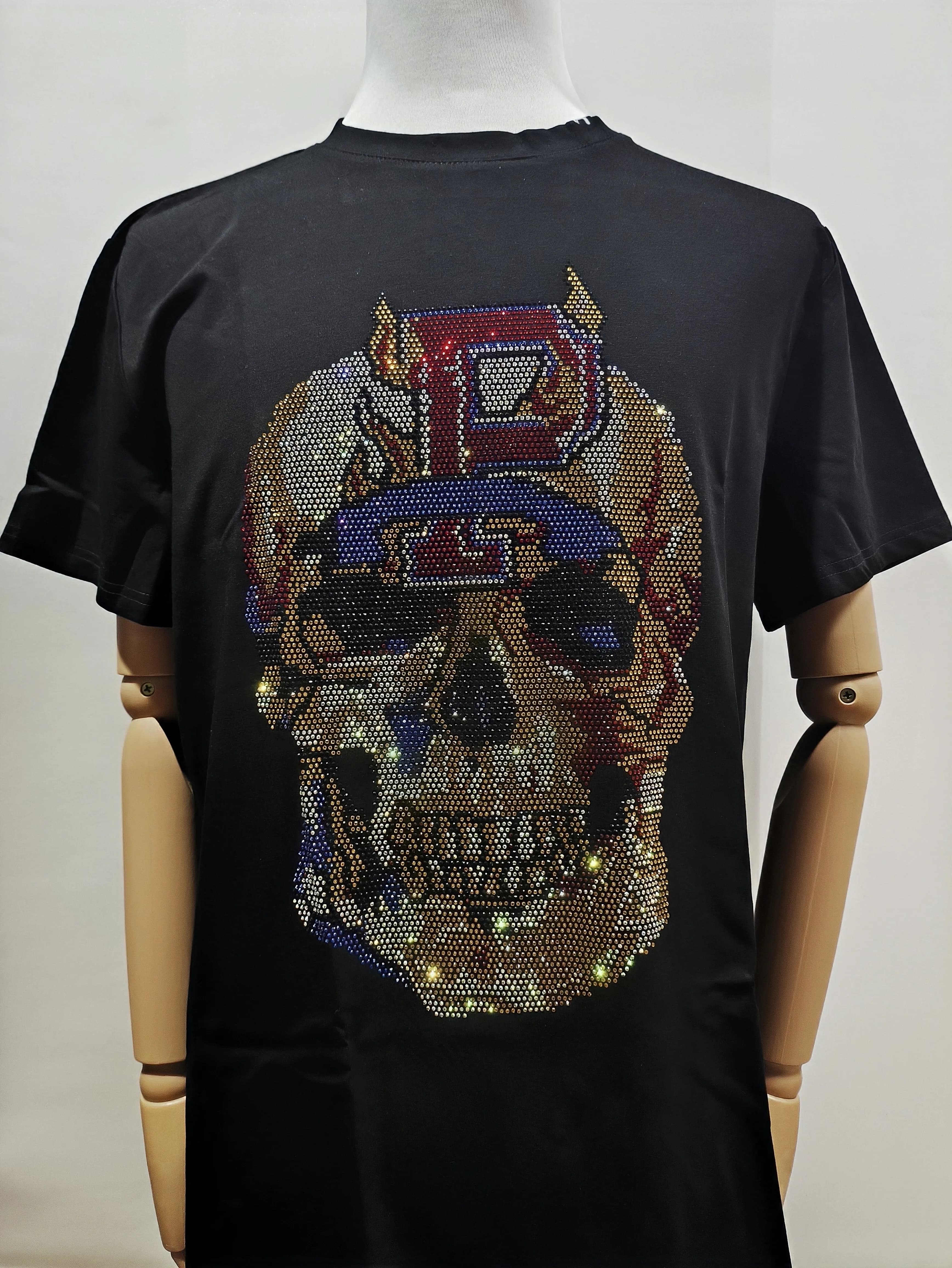 Actual Item Shown S-6XL Anime Men Dress Graphic  TShirts  Rhinestones  Man  Fashion  T-Shirts  Streetwear  Men's Clothing