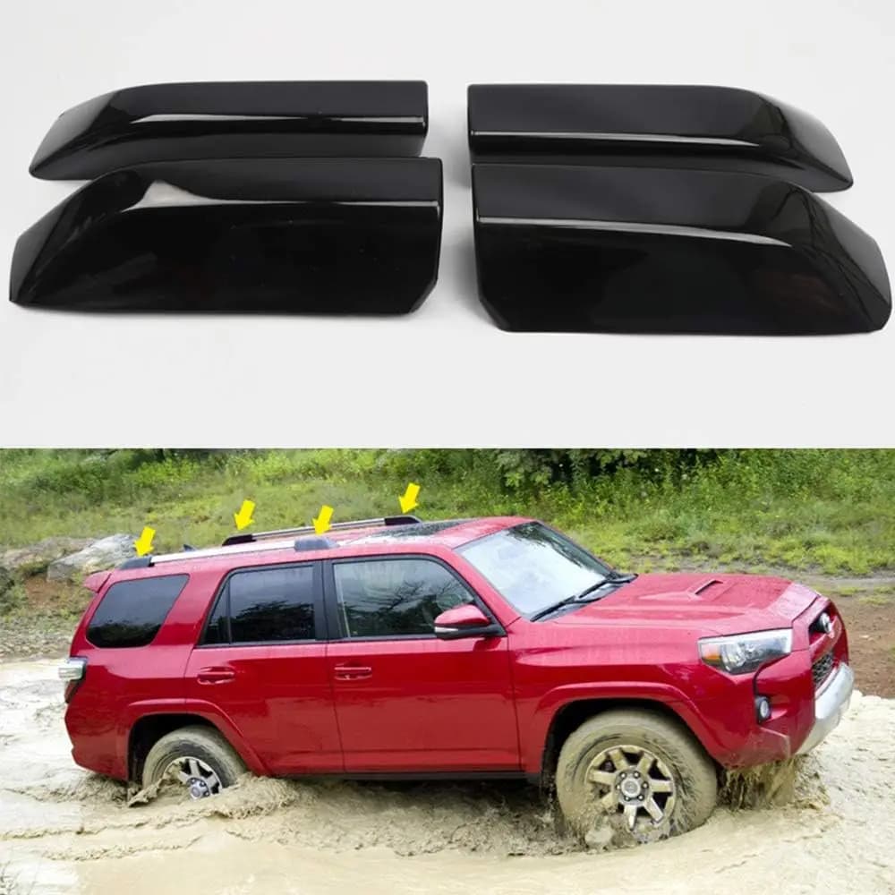 for Toyota 4Runner 4WD N280 TRD Pro 2010-2022 ABS Roof Rails Racks Cap Cover Shell Roof Side Garnish Lid Car Accessories 4PCS