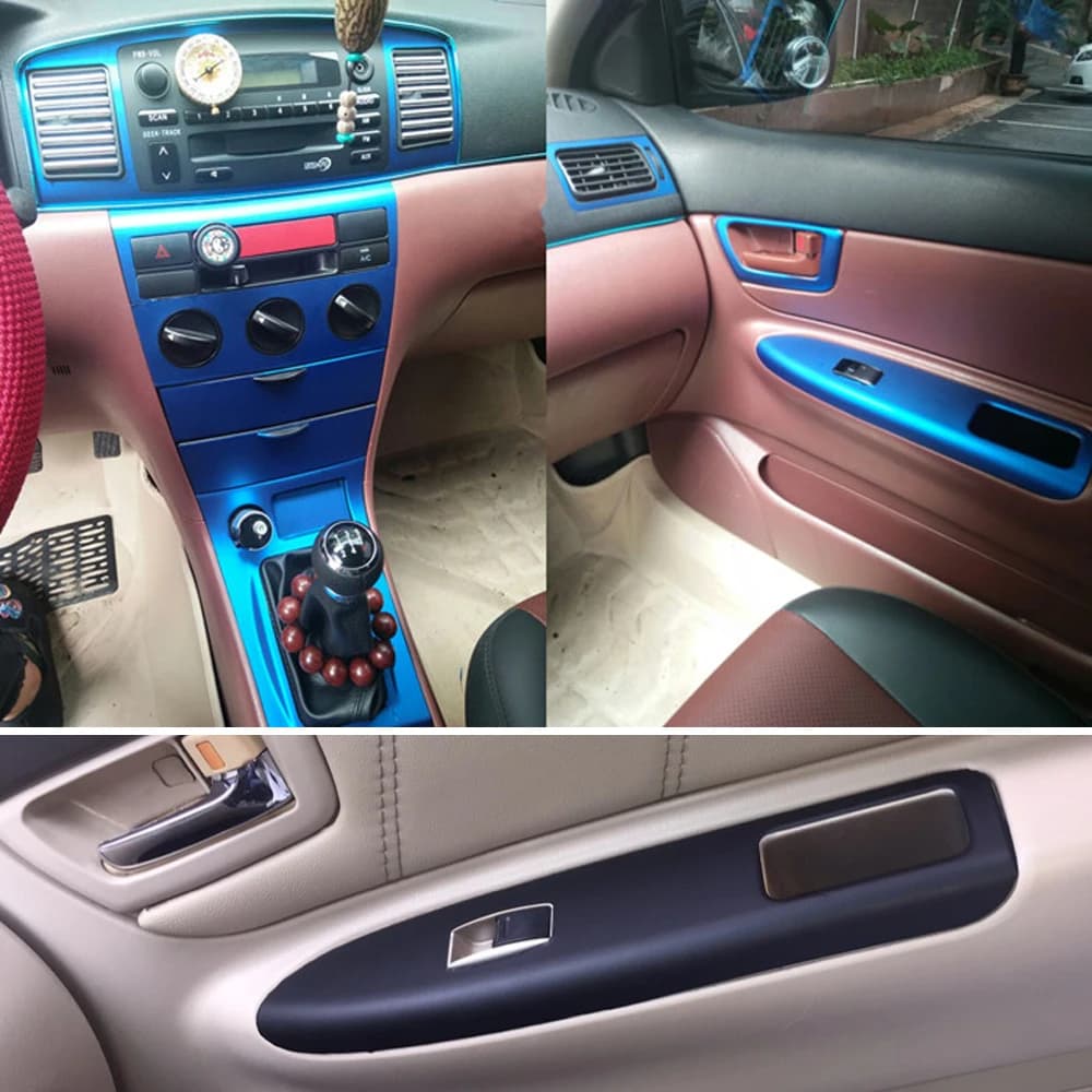 For BYD F3 2011-2013 InteriorCentral Control Panel Door Handle Carbon Fiber Stickers Decals Car Styling Accessorie