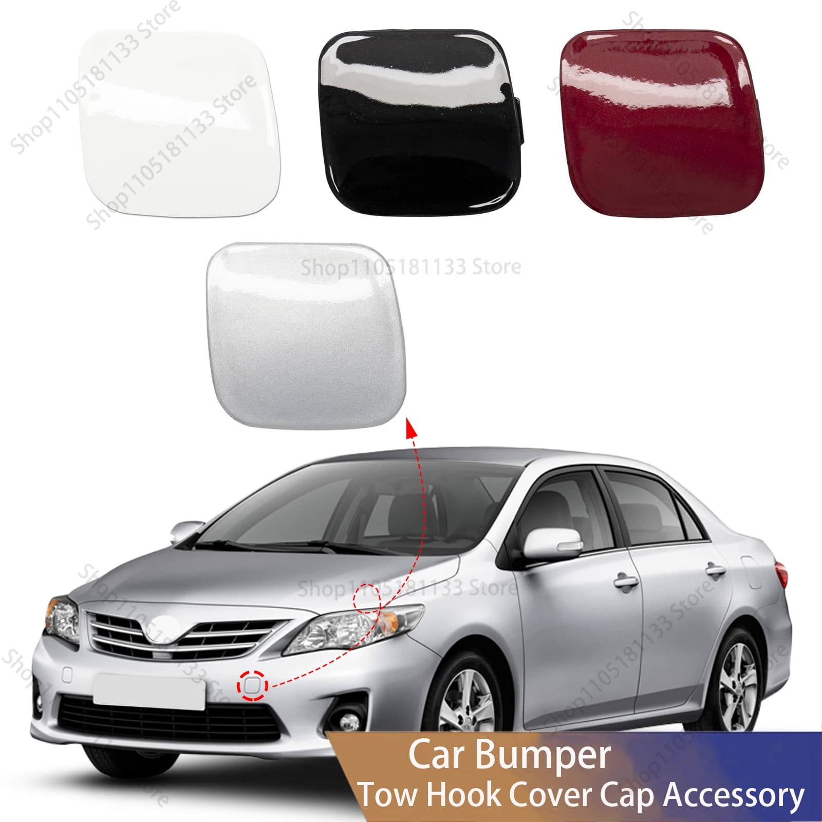 For Toyota Corolla 2011-2013 Front Bumper Tow Hook Cover 52128-02916 Left Right Precision Fit Professional Grade Installation