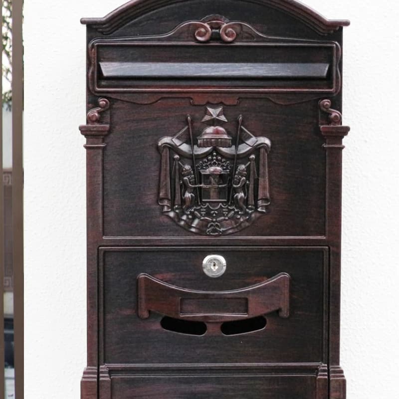 Villa mailbox, locked mailbox, outdoor waterproof wall-mounted suggestion box, retro mailbox