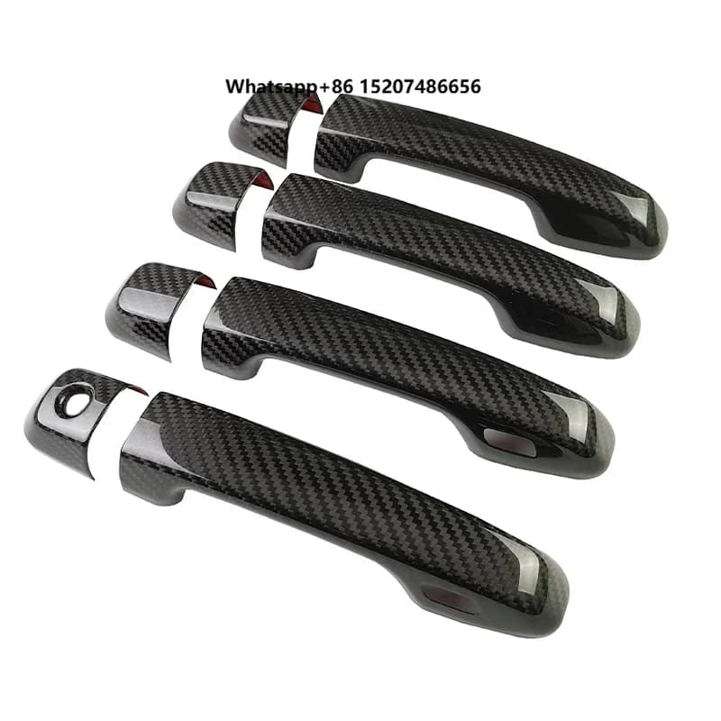Carbon Fiber Door Handle Cover for GX  Land Cruise 200 LC200 Exterior Products Store