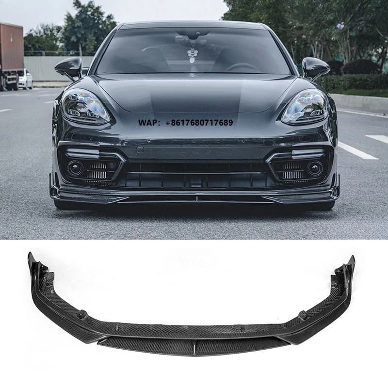 New High Quality Dry Carbon Fiber CMST Style Screw-On Universal Fitment Front Bumper Lip Body Kit for for
