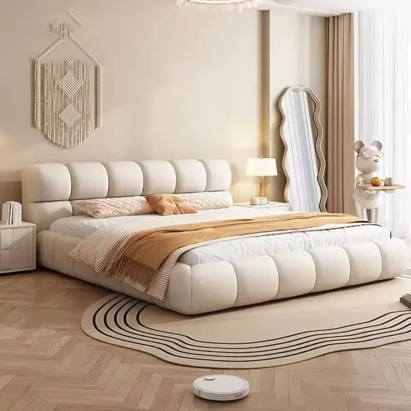 Storage White Double Bed Designer Cheap Full Size Loft Home Double Bed Wood Sleeping Cama Matrimonial Bedroom Furniture