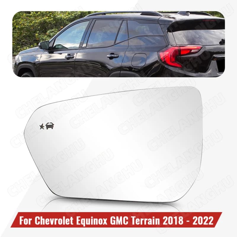 1PC Left Side Lens For Chevrolet Equinox Or GMC Terrain 2018 2019 2020 2021 2022 Rearview Glass Mirror Lens With Heat 23406428