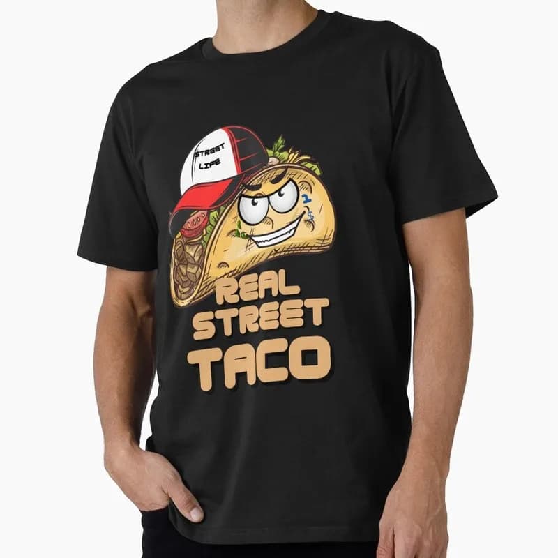 Mexican Street Food Tacos Graphic T Shirt 0915 Unisex Short Sleeve Funny Tee Taco Tuesday Cinco De Mayo Casual Streetwear Tops