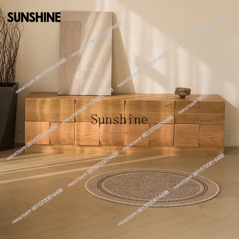 Floor Drawers Center Tv Stand Big Wooden Organizer Walnut Designer Nordic Tv Table Living Room Luxury Fernsehtisch Furniture  FT