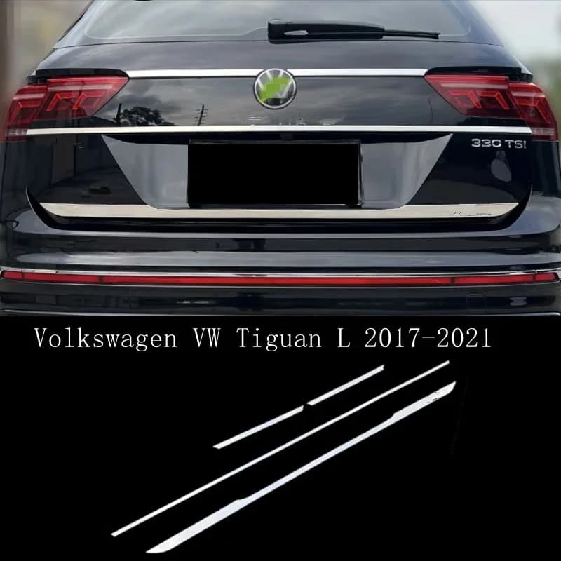 Stainless Steel Rear Trunk Lid Edge Tailgate Boot Door Cover For Volkswagen VW Tiguan L 2017-2021 Trim Garnish Molding Strip