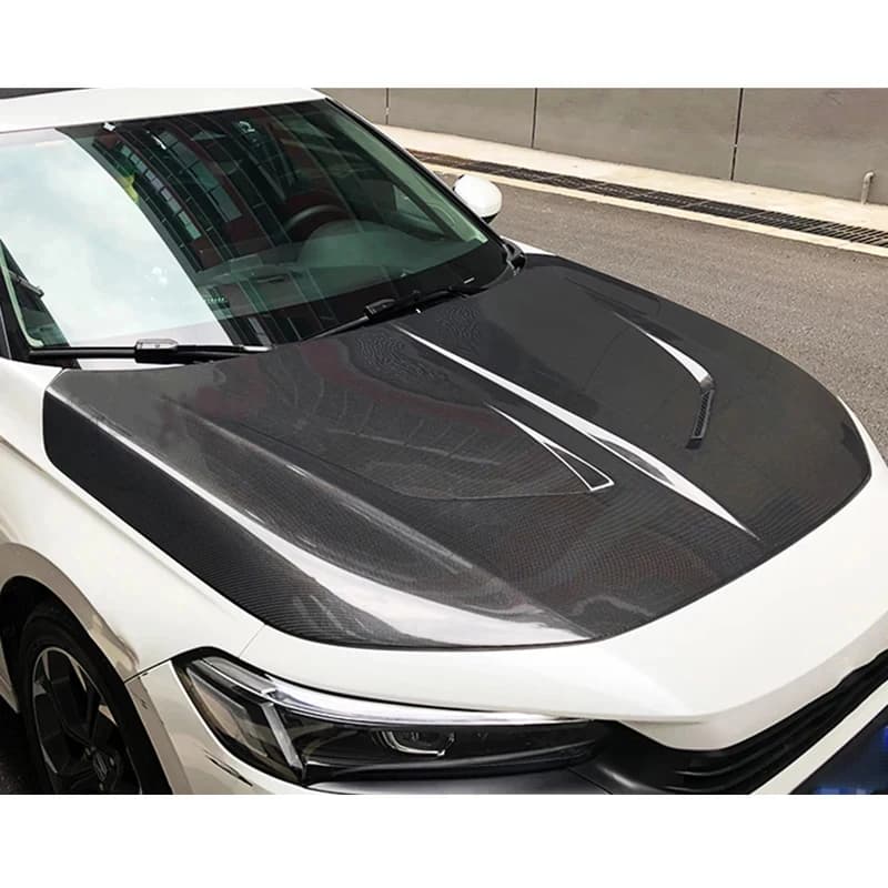 High Quality Carbon Fiber Vented Engine Hood Sedan 2022 Sport Style Easy Installation Exterior Parts