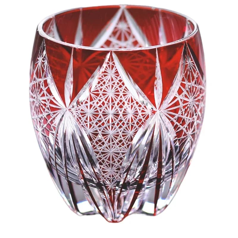 Hand-carved whisky crystal glass foreign wine cup, Locke Pleiades gift box